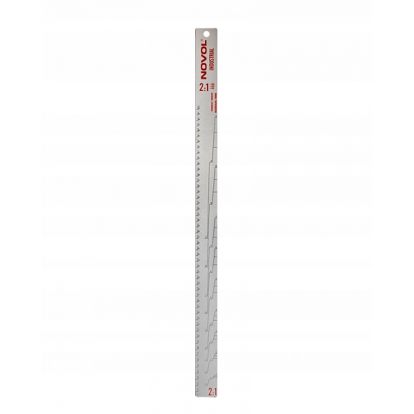 BAGUETTE DE MESURE EN ALUMINIUM POUR LE DOSAGE DU DURCISSEUR ET DE DIL