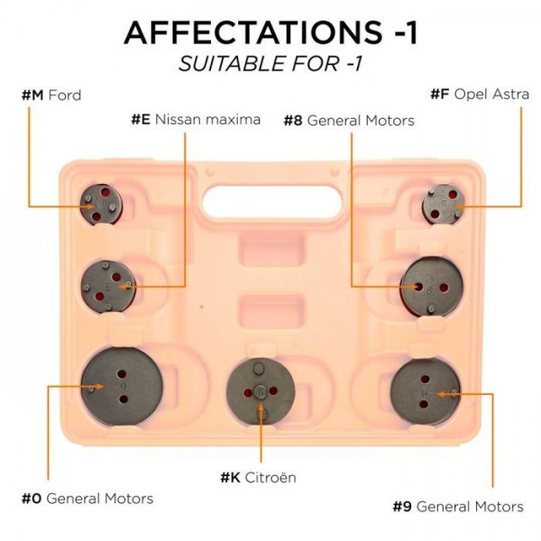 COFFRET REPOUSSE PISTONS DE FREINS (18 PCS) 2