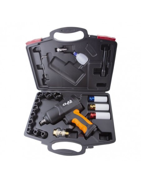 COFFRET CLE A CHOC 1/2" 1600Nm POUR ROUES (19 PCS)