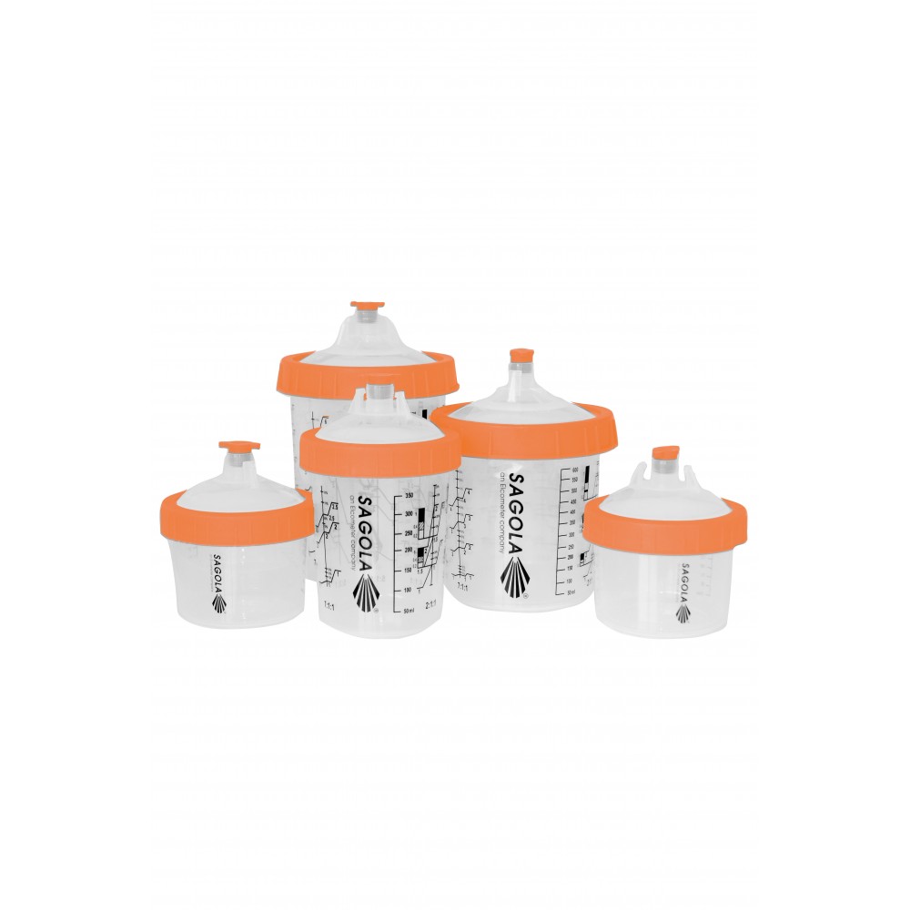 Système de pot de peinture jetable DPC filtre 190 μm